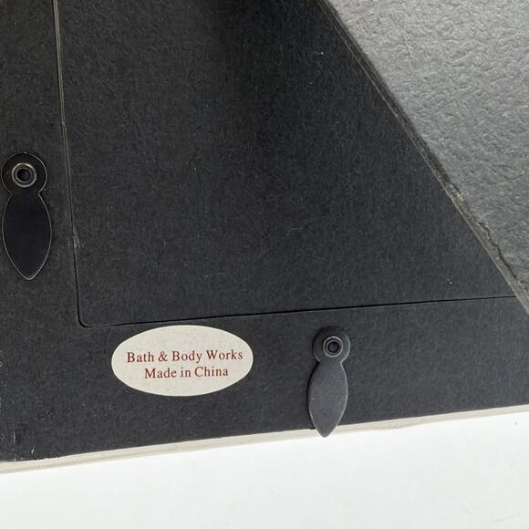 Bath & Body Works Christmas Plaid Picture Photo Frame 4x6 Red Ceramic Argyle - Picture 9 of 10